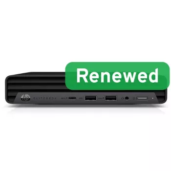 HP Renewed EliteDesk 800 G6 stalinis mini kompiuteris - Intel Core i5-10500T, 16GB RAM, 256GB SSD, Intel UHD Graphics 630, Windows 11 Pro (A klasė)