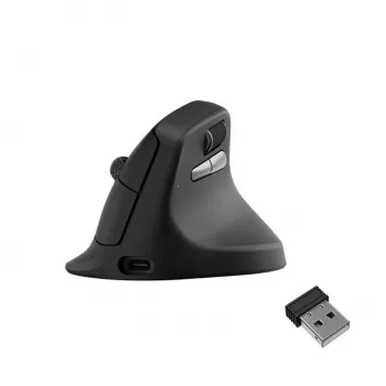 Keychron M5-A29 Vertical PixArt 3311 1K juoda ergonomiška belaidė žaidimų pelė