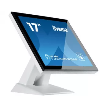 Iiyama ProLite T1732MSC-W5AG 17 colių SXGA 5:4 projekcinės talpos jutiklinis LED monitorius su HDMI, DisplayPort, VGA, garsiakalbiais, juodas
