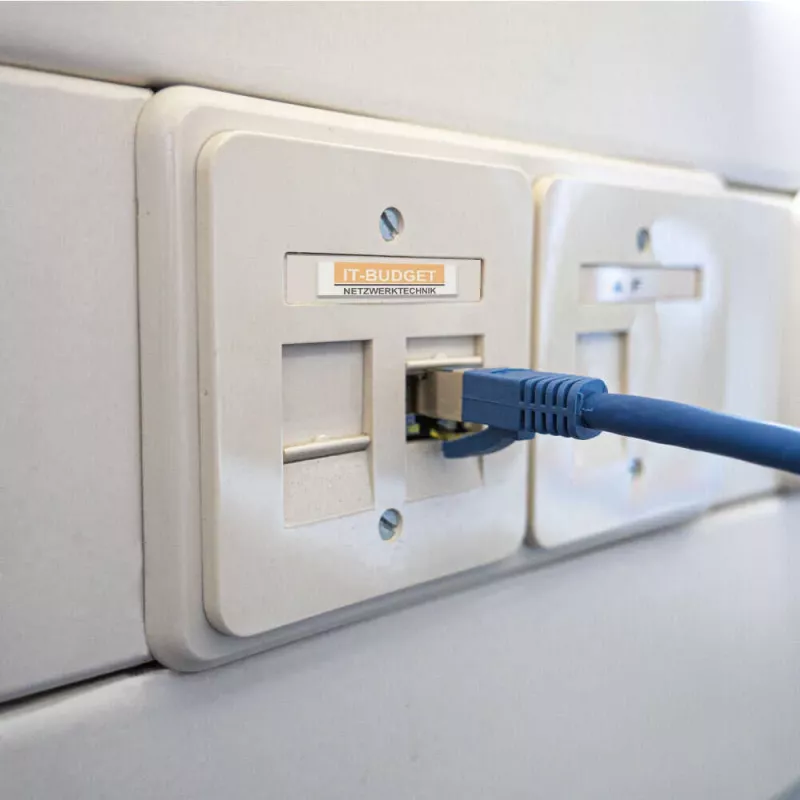 IT-BUDGET Full Copper Premium Patch Cable Cat.6A su Cat.7 žaliava 600 MHz halogen-free PoE+ 10Gbps mėlynas 3m