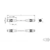 METZ CONNECT M12 D-koduotas pramoninis Ethernet kabelis, 4 kontaktų kištukas į 4 kontaktų kištuką, 5 m, PUR žalias