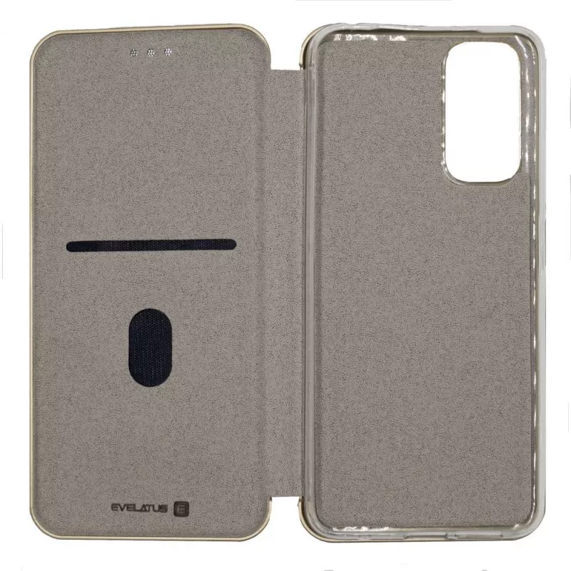 Evelatus Xiaomi Redmi Note 10S / Poco M5s knygelės dėklas auksinis