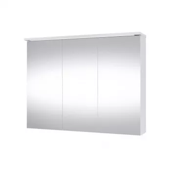 Vonios spintelė Domoleti SV 90DL-2 balta aukšto blizgumo su keraminiu kriaukleliu, 2 soft-close stalčiai