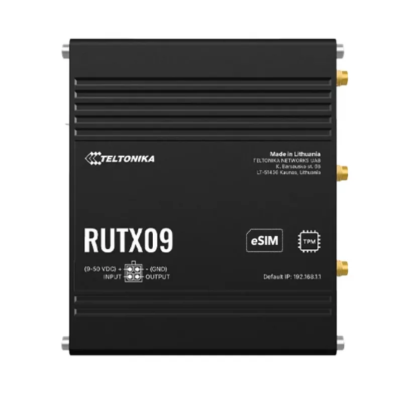 Teltonika Networks RUTX09 (UK) LTE Cat 6 patikimas maršrutizatorius