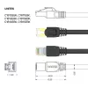UNITEK Cat.7 S/FTP 2,0 m Ethernet jungiamasis laidas, 10Gbps, 600MHz, auksu dengti RJ45, juodas
