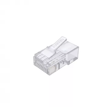 UNITEK 100 vnt. Cat.6 Pass-Through RJ45 moduliniai kištukai (UTP, 23-26AWG, auksuoti kontaktai)