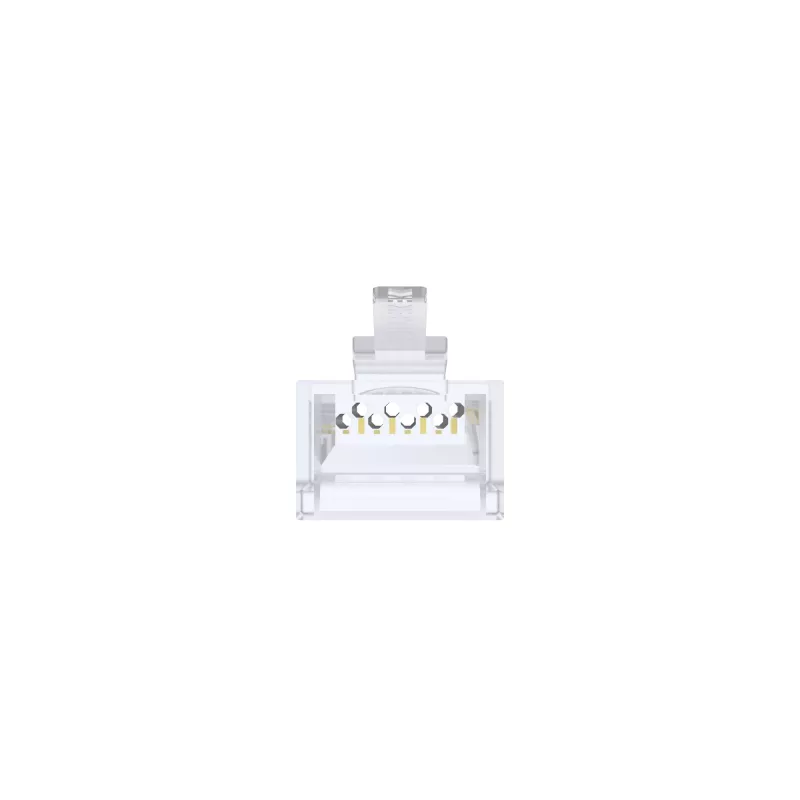 UNITEK 100 vnt. Cat.6 Pass-Through RJ45 moduliniai kištukai (UTP, 23-26AWG, auksuoti kontaktai)