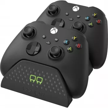 Venom Twin Docking Station, skirta Xbox Series X|S ir Xbox One – dviejų valdiklių įkrovimo stotelė su 2x NiMH 850 mAh baterijomis, LED indikatoriais, juoda