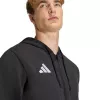 adidas Entrada 26 pilno užtrauktuko gobtuvas vyrams, juodos spalvos, S dydis