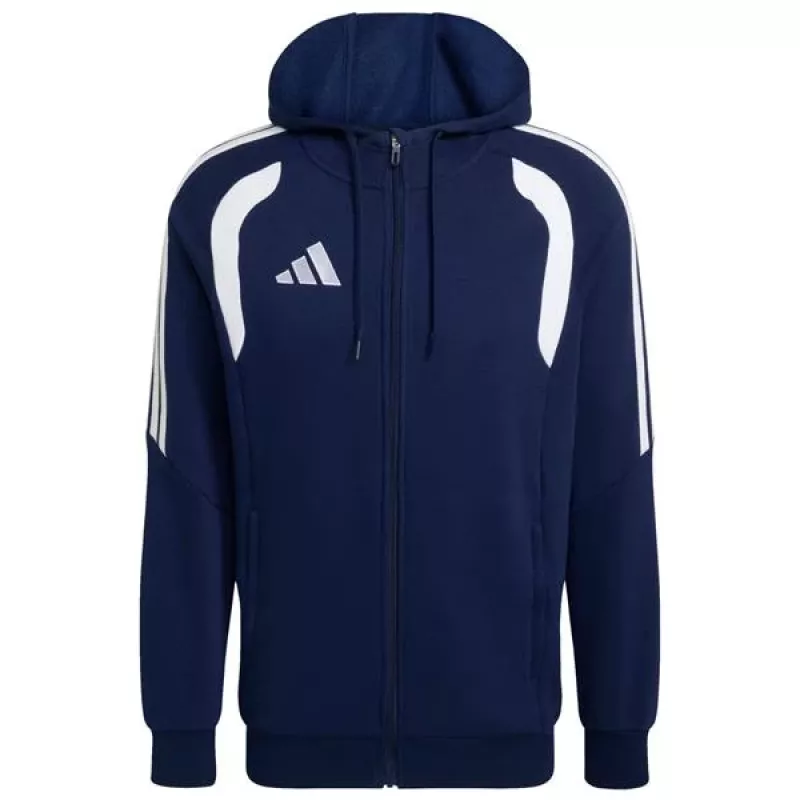 adidas Tiro 26 League prakaitui atsparus pilno užtrauktuko gobtuvas vyrams, tamsiai mėlynas, L dydis