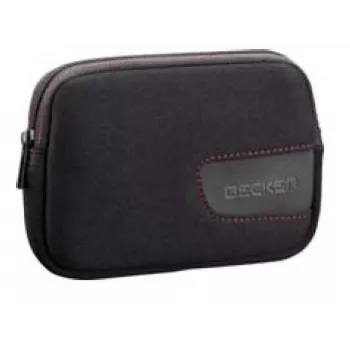 Becker Sleeve 4,3 colio apsauginis neopreninis dėklas su užtrauktuku GPS navigacijos įrenginiams, juodas