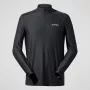 Berghaus 24/7 Tech Tee LS HZ vyriškas ilgomis rankovėmis pusiau užtraukiamas viršus, juodos spalvos