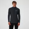 Berghaus 24/7 Tech Tee LS HZ vyriškas ilgomis rankovėmis pusiau užtraukiamas viršus, juodos spalvos