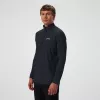 Berghaus 24/7 Tech Tee LS HZ vyriškas ilgomis rankovėmis pusiau užtraukiamas viršus, juodos spalvos