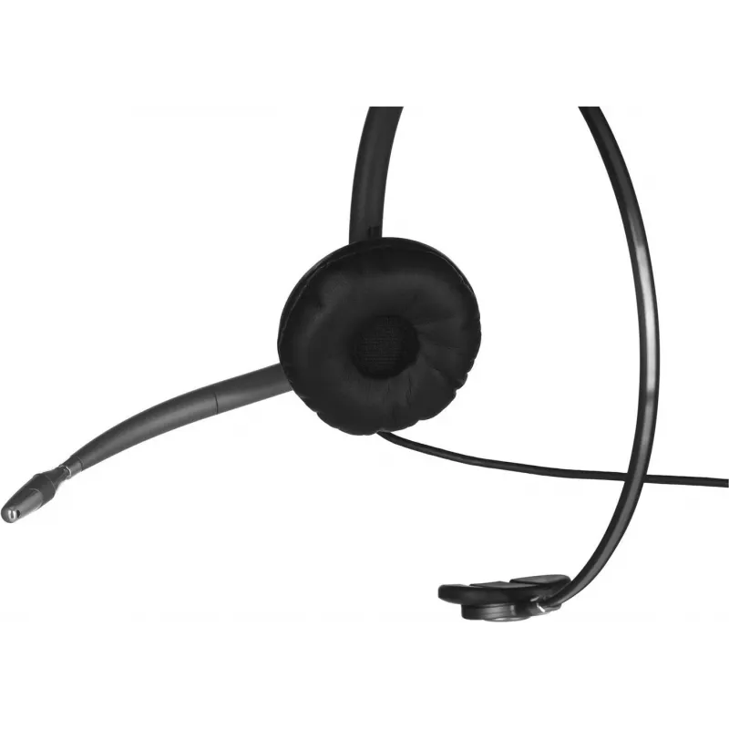 Poly EncorePro HW710 laidinis monoauralinis ausinių komplektas su triukšmą slopinančiu mikrofonu, Quick Disconnect, juodos spalvos
