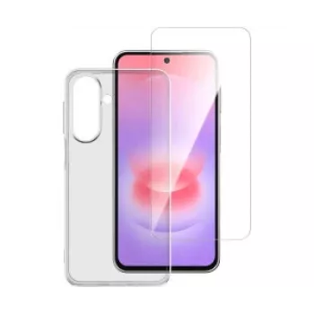 4smarts 360° apsaugos rinkinys Samsung Galaxy A27 5G – grūdinto stiklo apsauga ekranui ir TPU dėklas, 9H kietumas, smūgius sugeriantis, skaidrus