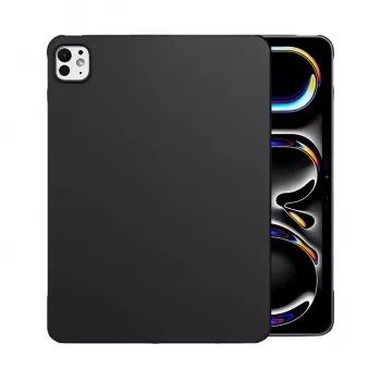 MRDISC Back Cover, skirta Apple iPad Pro M4, juoda TPU – plonas smūgius sugeriantis dėklas su pakeltais kraštais, atsparus įbrėžimams matinis paviršius, tikslūs išpjovimai (MG-BCIPTABPROM4SW)
