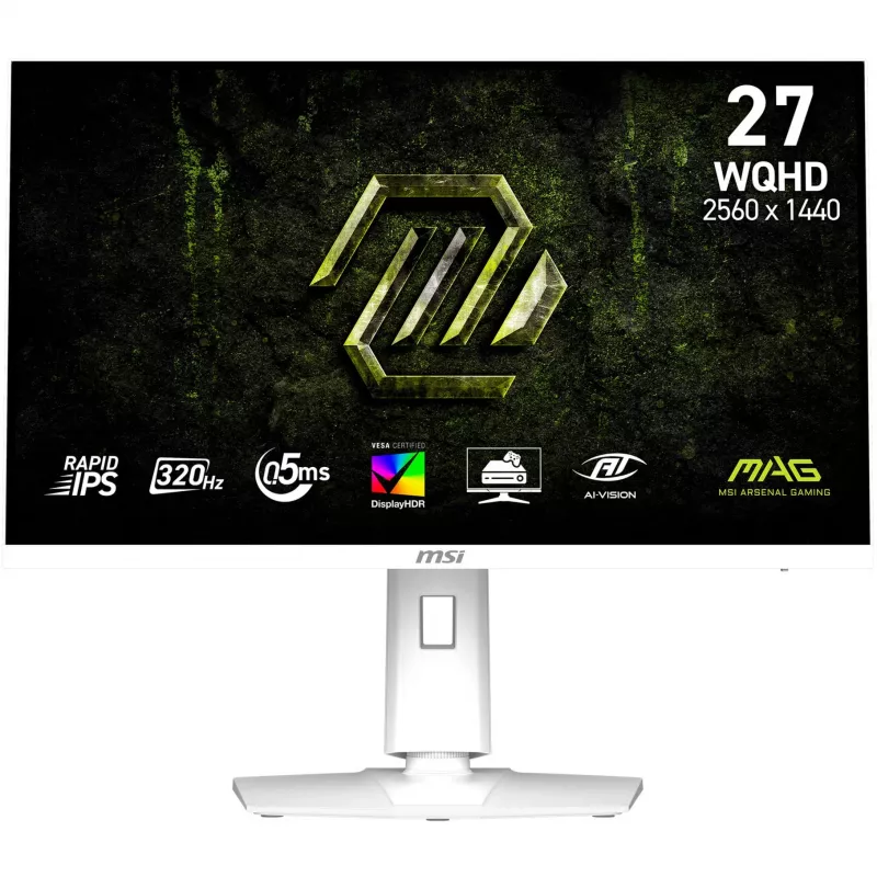 MSI MAG274QRFWDEX32 27 colių WQHD Rapid IPS žaidimų monitorius, 180Hz, 1ms, Quantum Dot, KVM, USB-C