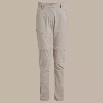 Craghoppers NosiLife Pro Convertible Trouser III moteriškos žygio kelnės Soft Mushroom XS