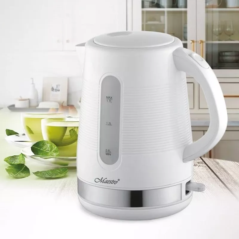Maestro MR-035-WHITE elektrinis virdulys 1,7 l, 2200 W, baltas plastikinis