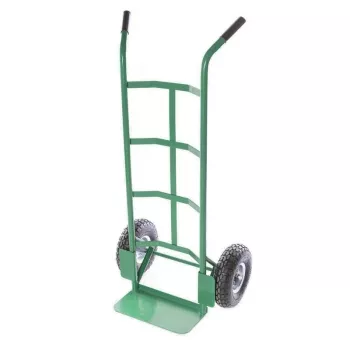 Sack Truck HT008 150 kg sulankstomas plieninis vežimėlis su vientisomis guminėmis ratukais, juodas/raudonas