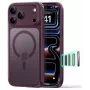 ESR Classic Hybrid MagSafe dėklas, skirtas iPhone 17 Pro Max / 18 Pro Max – matinis tamsiai bordo spalvos