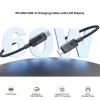 UNITEK USB-C į USB-C laidas su LED galios ekranu 60W PD 480Mbps 1m pintas juodas