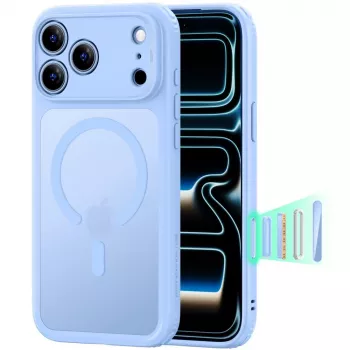 ESR Classic Hybrid MagSafe dėklas, skirtas iPhone 17 Pro Max / 18 Pro Max – matinė šviesiai mėlyna spalva