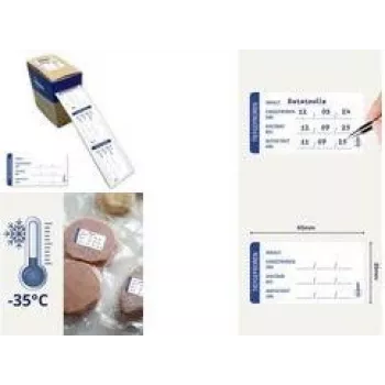 Avery Freezer Labels 65 x 35 mm, balti, užapvalintais kampais, nuolatiniai klijai, rašyti ranka, 450 etikečių (ETICOLD.DE)