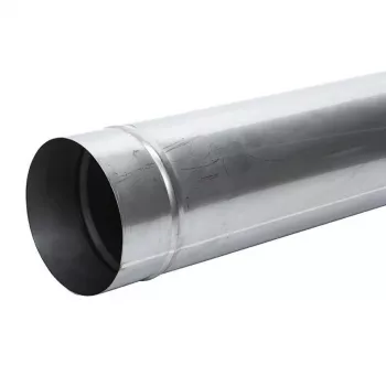 Dūmtraukio įdėklas vamzdis, 160 mm skersmens, 1 m, juodas plienas, vienasienis, aukštatemperatūris