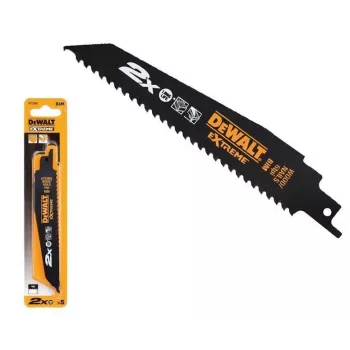DEWALT DT2314L-QZ Extreme Bi-Metal Reciprocating Saw Blade Set, 5 vnt., 152 mm, 6-14 TPI, Universal 1/2 colio kotas, medžiui su vinimis, metalui, plastikui