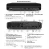 HP Renewed Grade A ProDesk 400 G6 Mini kompiuteris - Intel Core i5-10500T, 16GB RAM, 256GB SSD, Intel UHD Graphics 630, Windows 11 Pro