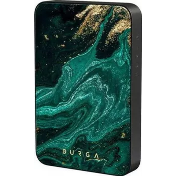Burga Magnetic 5000 mAh išorinė baterija Emerald Pool Gunmetal