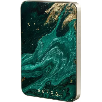 Burga Magnetic 5000 mAh išorinė baterija Emerald Pool Gold