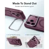 ESR Classic Hybrid Kickstand MagSafe dėklas, skirtas iPhone 17 Pro / 18 Pro – matinis tamsiai bordo spalvos