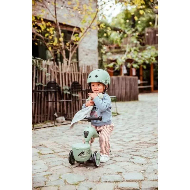 Scoot & Ride Highwaykick 1 Lifestyle 2-in-1 važinėjimo priemonė ir paspirtukas, Green Lines