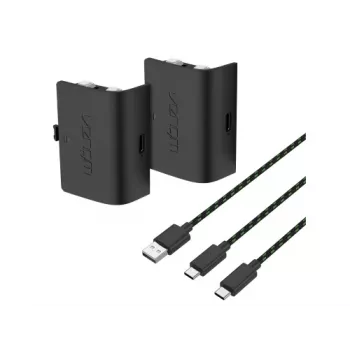 Venom įkraunamų baterijų dvynių rinkinys PS5 DualSense valdikliui - juoda