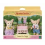 Sylvanian Families Dykumų lapės šeimyna – 4 figūrėlių rinkinys (tėtis Ronaldas, mama Šeron, dukra Alė, kūdikis Kaja)