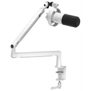 FIFINE T688W dinaminis mikrofonas su stovo ranka, USB/XLR, baltas