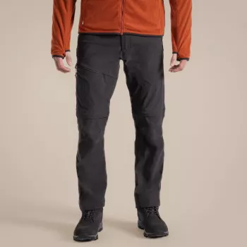 Craghoppers NosiLife Pro Convertible Trouser III vyriškos žygio kelnės, juodosios paprikos spalvos