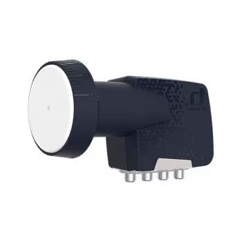 Inverto Quad Premium Universal LNB keitiklis - 4 išėjimai, 0,2 dB triukšmo rodiklis, 40 mm apšvieta, juodos spalvos