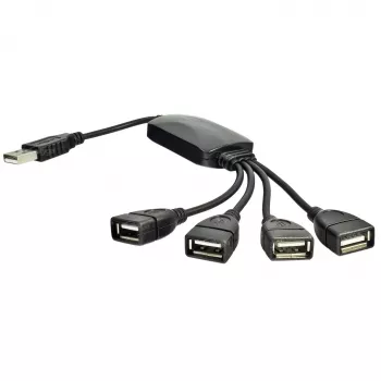 AKYGA AK-AD-13 USB 2.0 4 prievadų USB šakotuvas, juodas