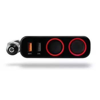 Xblitz R1 38W Dual USB automobilinis įkroviklis QC3.0 + PD3.0 greitas įkrovimas 12/24V juodas