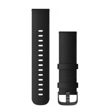 Garmin Quick Release Bands (22 mm) juoda oda su šlifuoto plieno užsegimu