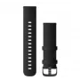 Garmin Quick Release Bands (22 mm) juoda oda su šlifuoto plieno užsegimu
