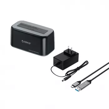 ORICO 6819C3 dviejų lizdų USB 3.0 SATA doko stotelė, skirta 2,5/3,5 colio HDD/SSD - juoda