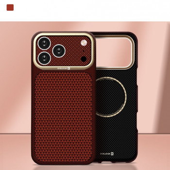 Evelatus Apple iPhone 18 Pro Carbon Premium Edition MagSafe dėklas Burgundy