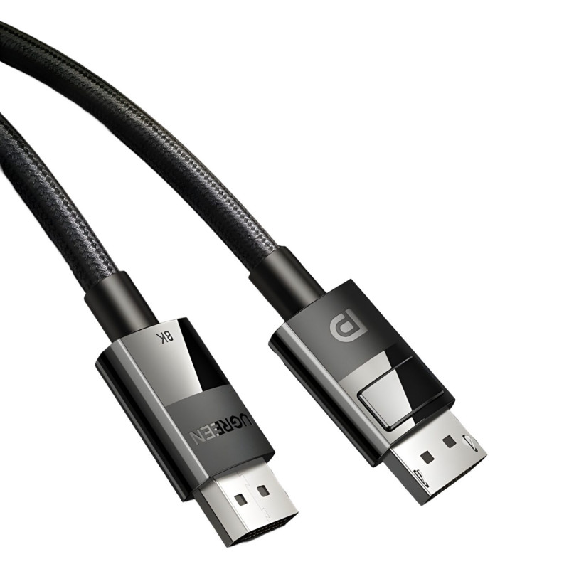 UGREEN DP114 8K DisplayPort vyriškas į vyrišką pintas kabelis 2m