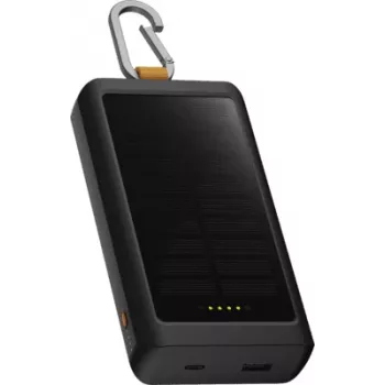 Xtorm Go2 Solar Power Bank 20W 10 000 mAh su žibintuvėliu – juoda
