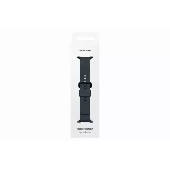 Samsung Sport Band M/L, skirtas Galaxy Watch 9, Watch 8, Watch 7, Watch 6, Watch 5, Watch 4 - juoda, fluorokaučiukas